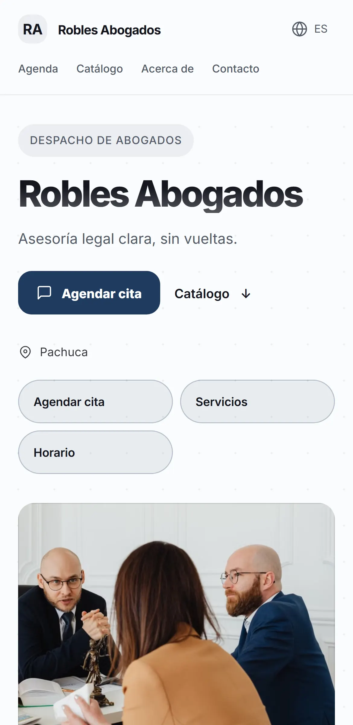 Captura del sitio