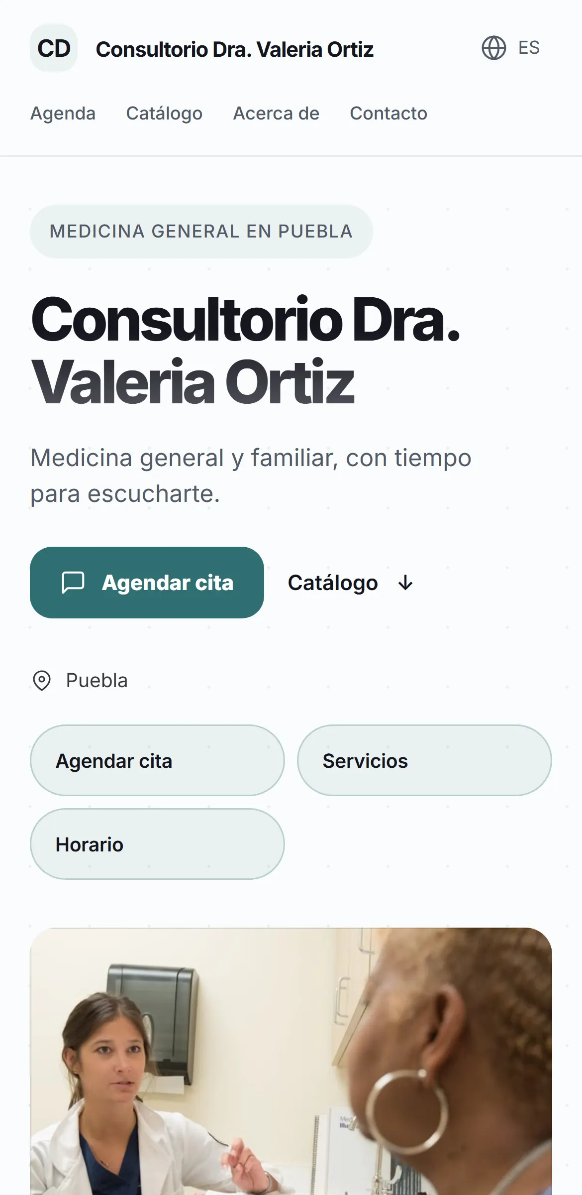 Captura del sitio
